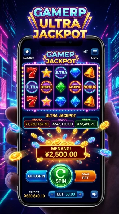 Tampilan antarmuka pengguna Gamerp yang sederhana dan mudah dinavigasi.